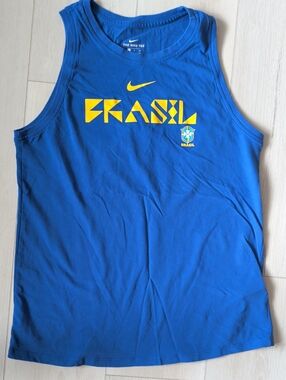Women's Nike Soccer Blue Brasil Tank Top